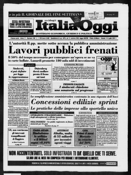 Italia oggi : quotidiano di economia finanza e politica